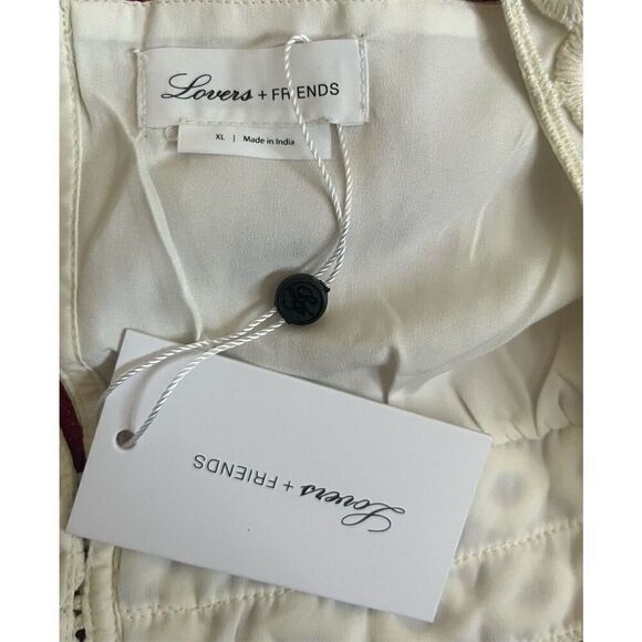 Lovers‎ + Friends Cream Pleated Halter Cutout Top XL - Picture 5 of 6